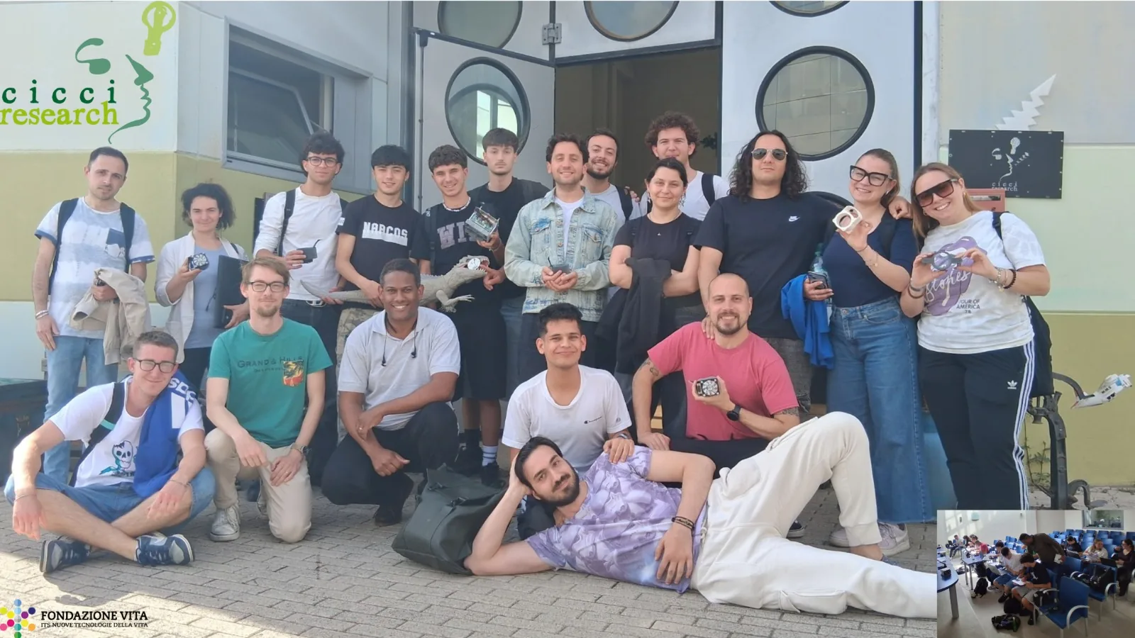 Group photo after a Cicci Research hands-on training activity supported by Fondazione VITA